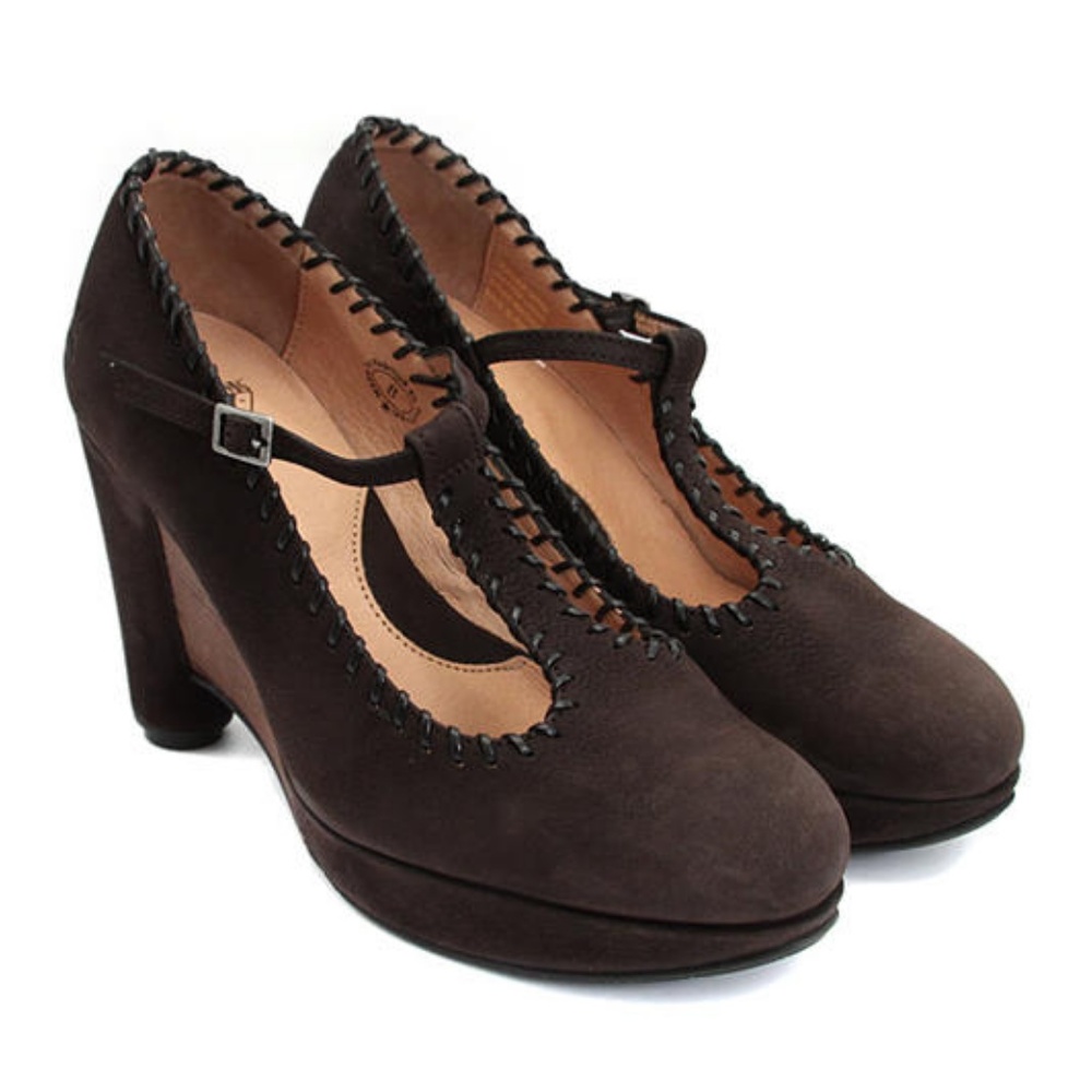 John Fluevog Sz 11 Gertrude T-Strap Mary Jane Heel